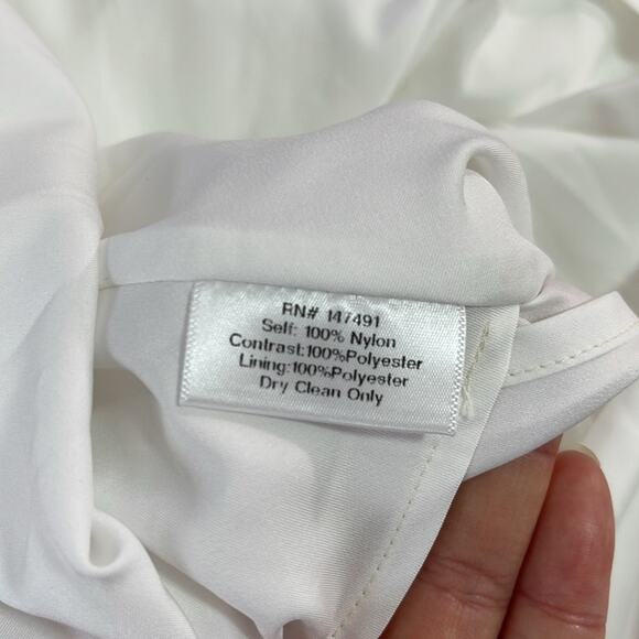 Katie May McBeath Bustier Ruffle Layered Tulle White Maxi Dress Size XS - Picture 9 of 9